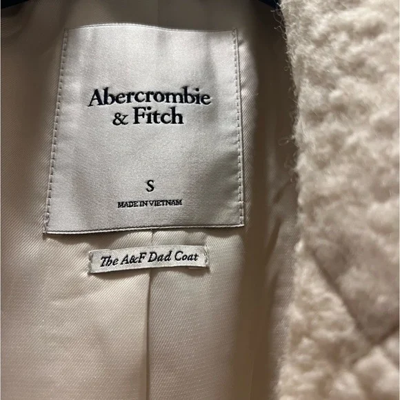 Abercrombie & Fitch Cream Women's Coat - Picture 6 of 6